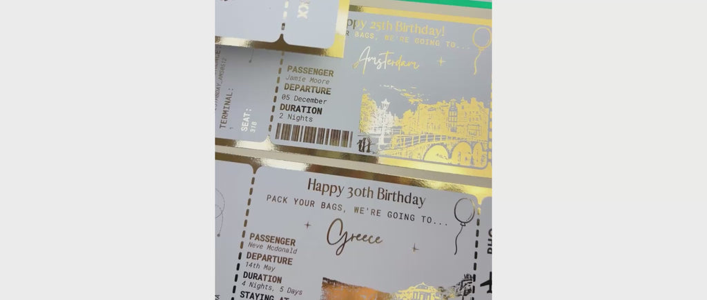 Personalised Boarding Pass | Surprise Holiday Reveal Gift