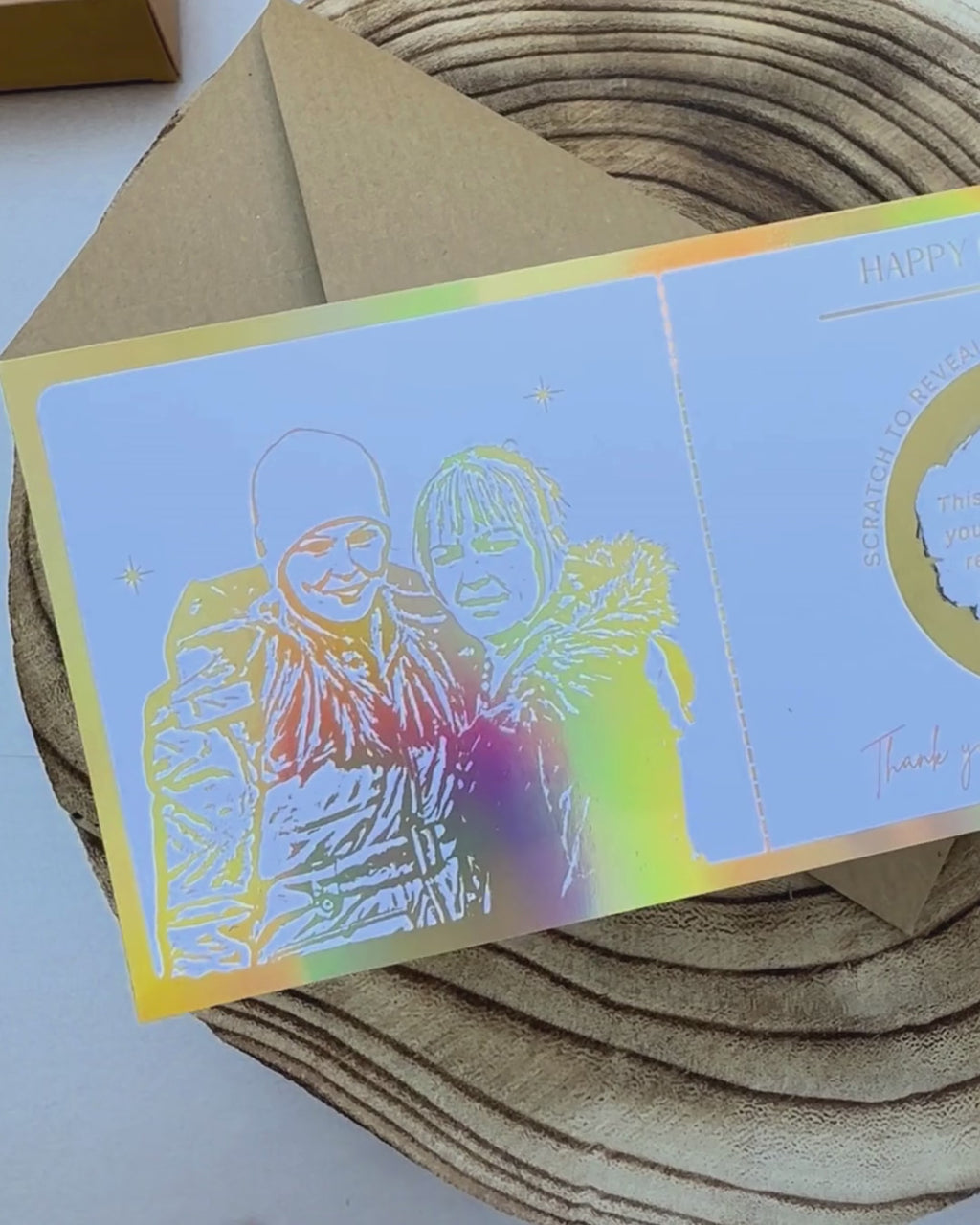 Photo Scratch Card | Personalised Gift Reveal with Photo