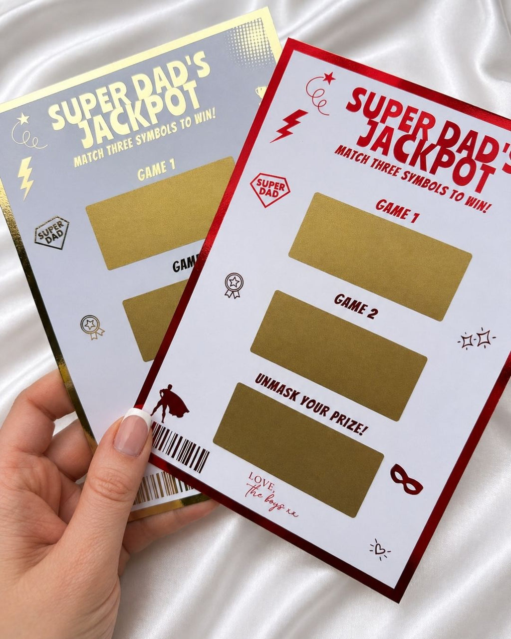 Super Dad's Jackpot Scratch Card | Reveal any gift - Foilux