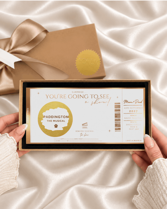 Theatre Show Ticket Scratch Card | Personalised Reveal - Foilux