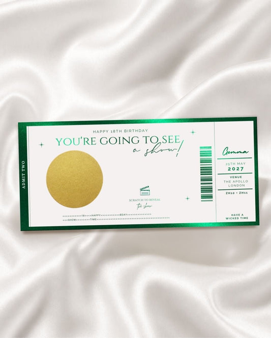 Theatre/Comedy/Show/Musical Reveal | Scratch Card Ticket - Foilux