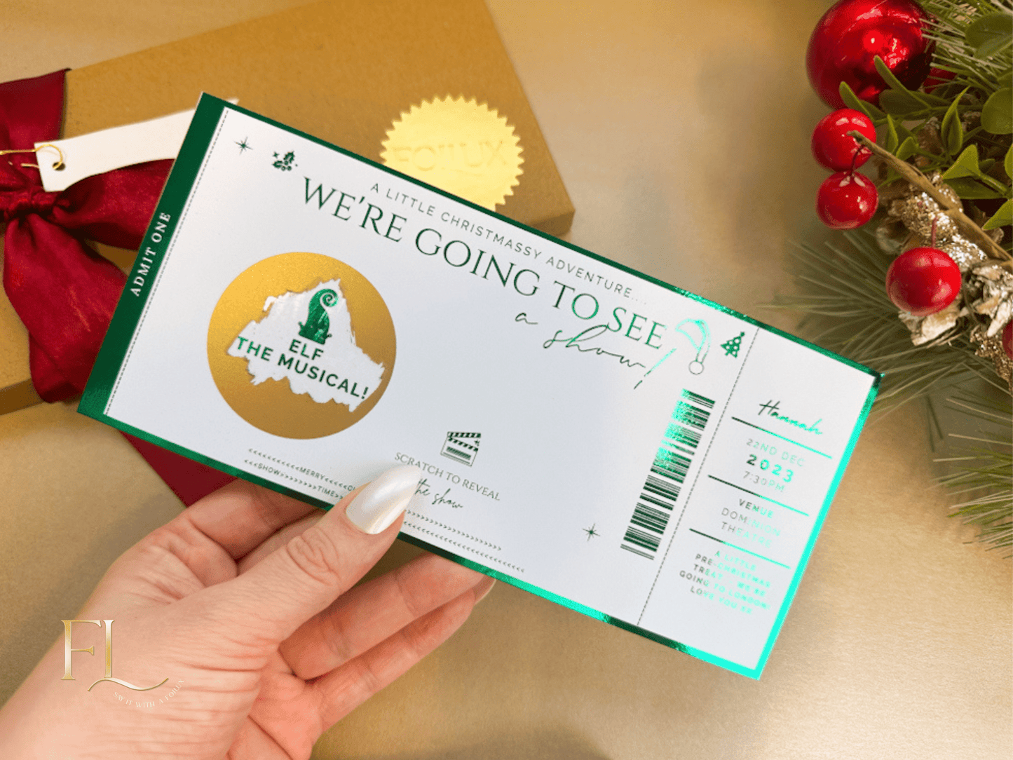 Theatre/Comedy/Show/Musical Reveal | Scratch Card Ticket - Foilux