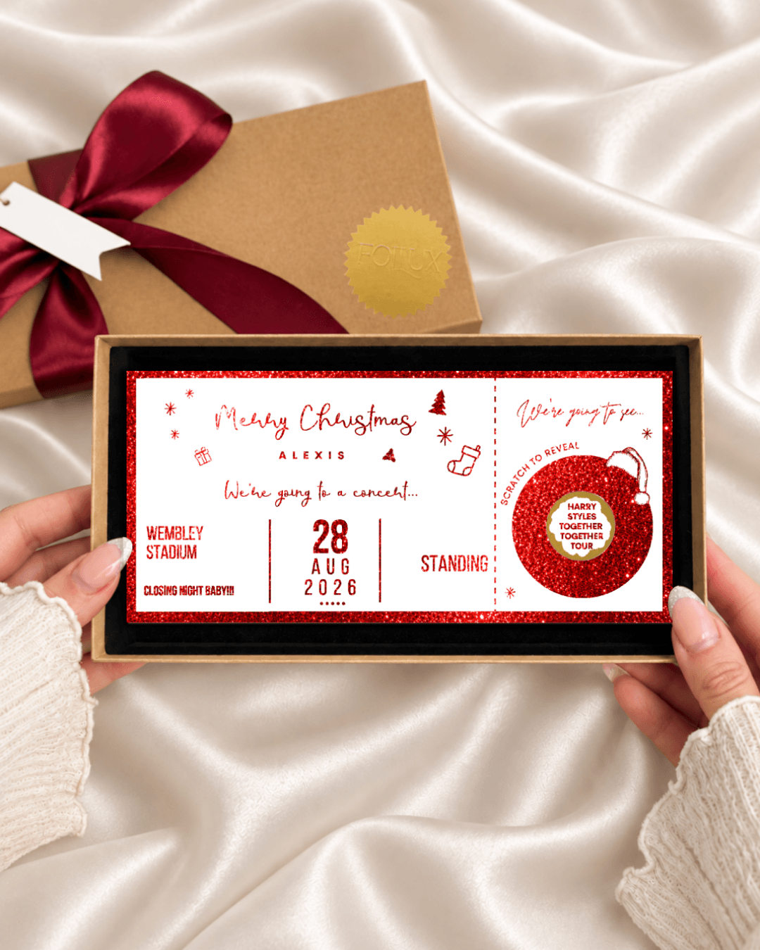 Vinyl Record Concert Ticket | Personalised Scratch Reveal - Foilux