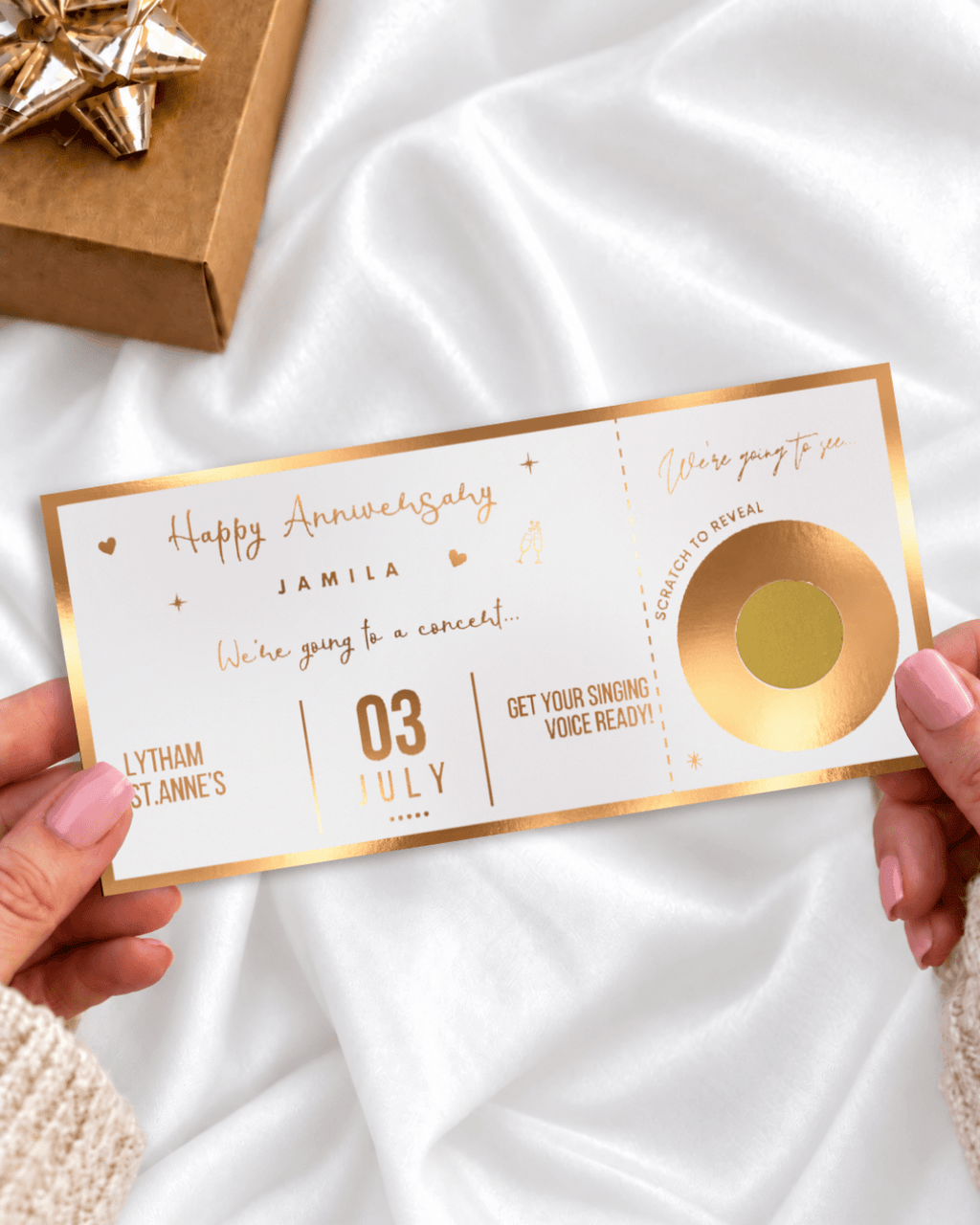 Vinyl Record Concert Ticket | Personalised Scratch Reveal - Foilux