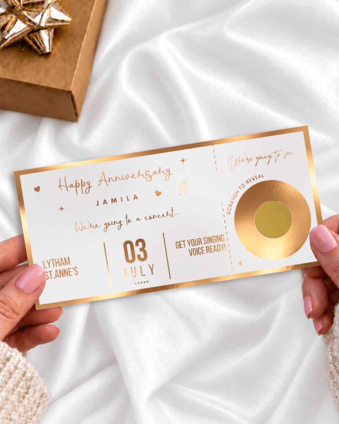 Vinyl Record Concert Ticket | Personalised Scratch Reveal - Foilux