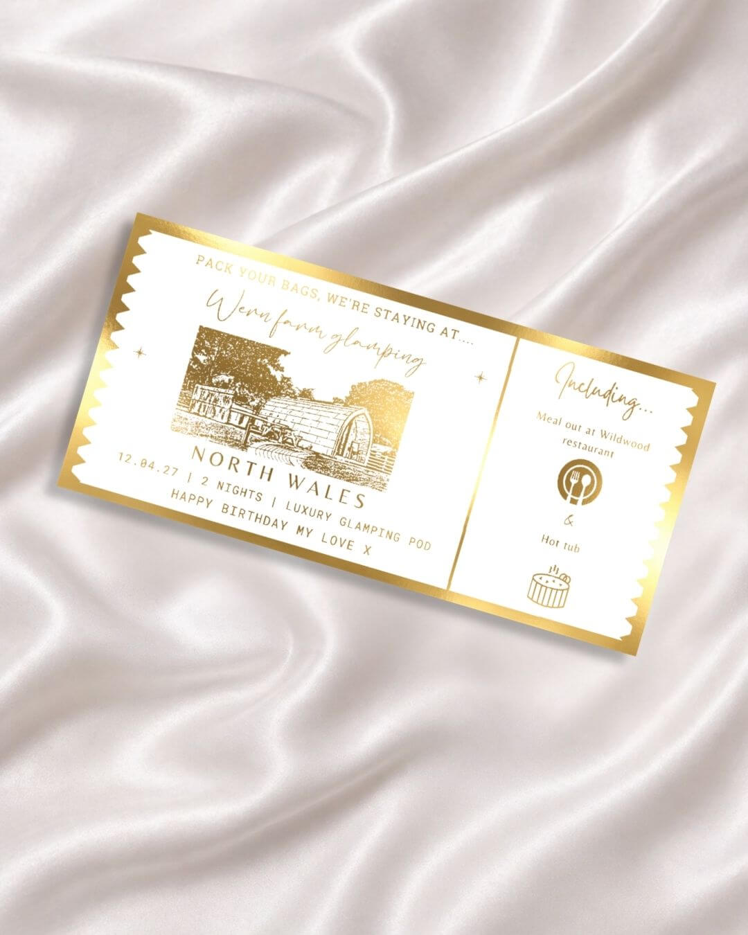 Weekend Away Gift Ticket & Itinerary | Staycation Reveal - Foilux