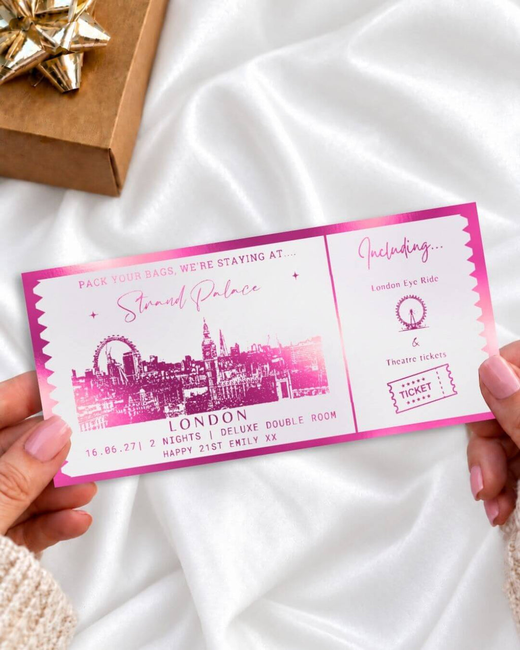 Weekend Away Gift Ticket & Itinerary | Staycation Reveal - Foilux