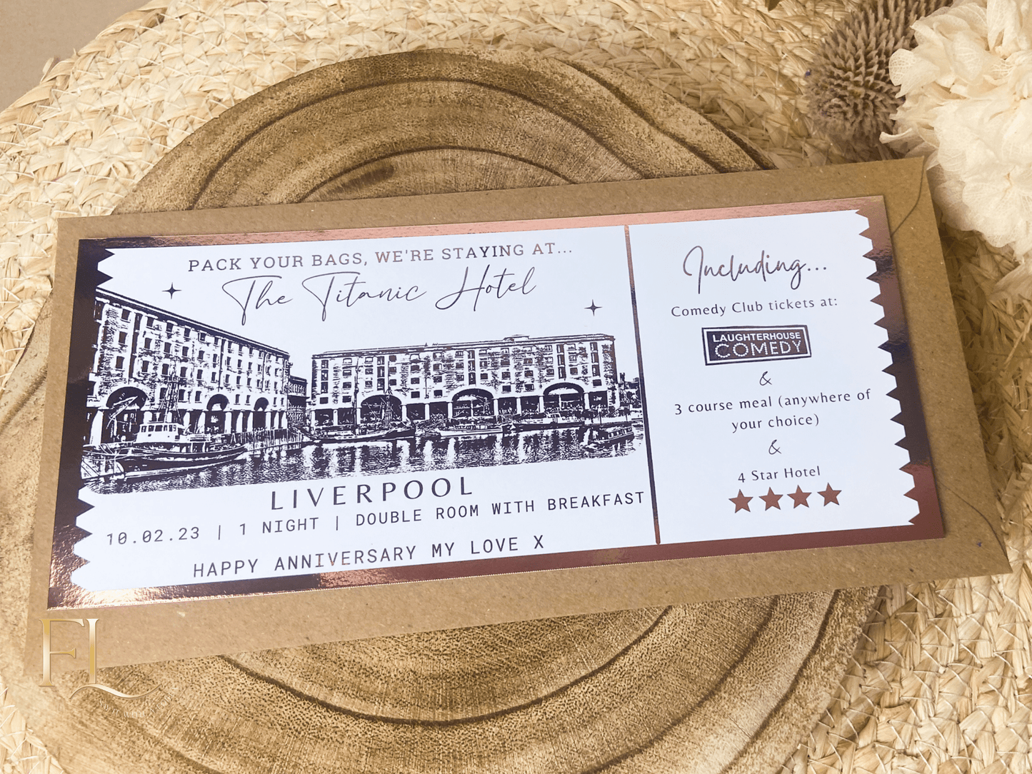 Weekend Away Reveal | Staycation with Itinerary Foil Ticket | Surprise Ticket Reveal - Foilux