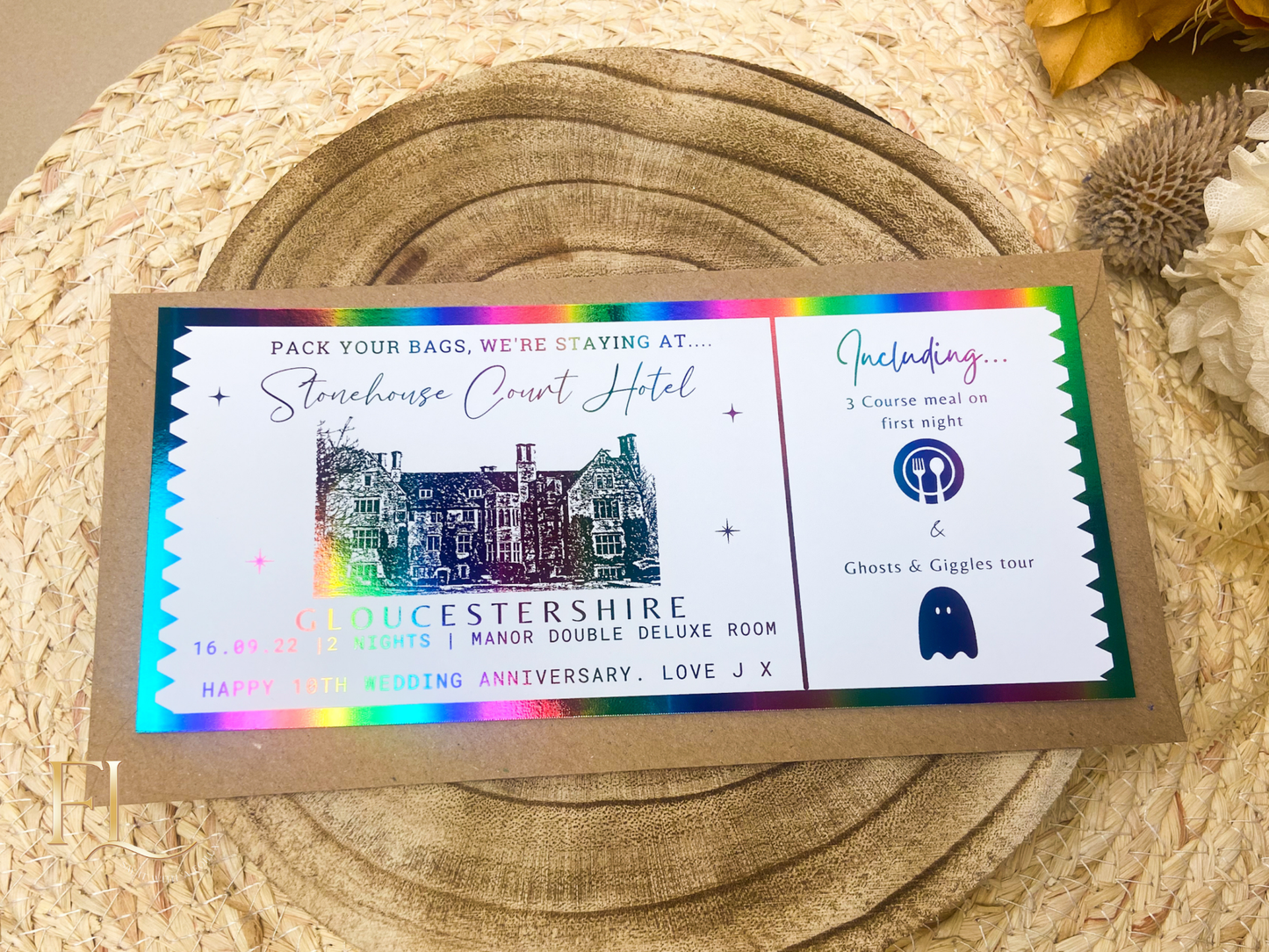 Weekend Away Reveal | Staycation with Itinerary Foil Ticket | Surprise Ticket Reveal - Foilux