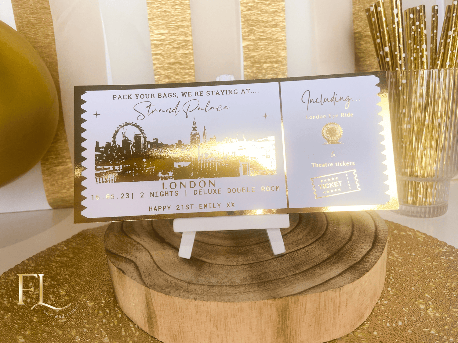 Weekend Away Reveal | Staycation with Itinerary Foil Ticket | Surprise Ticket Reveal - Foilux