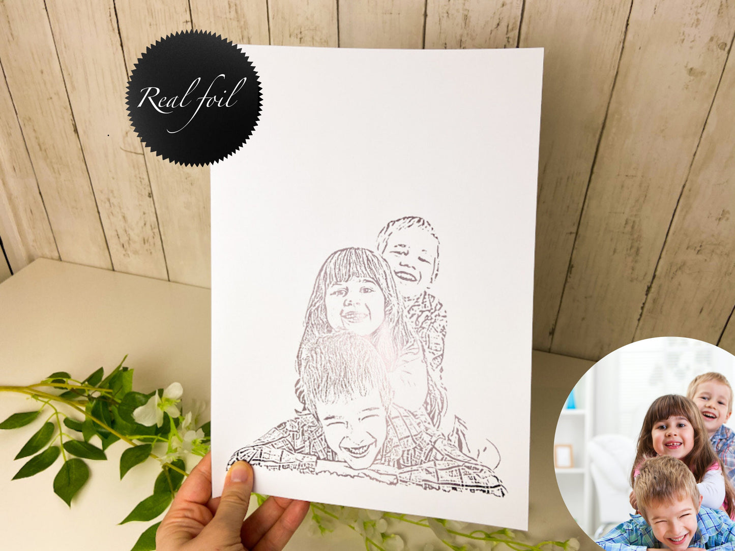 Custom Portrait Foil Art