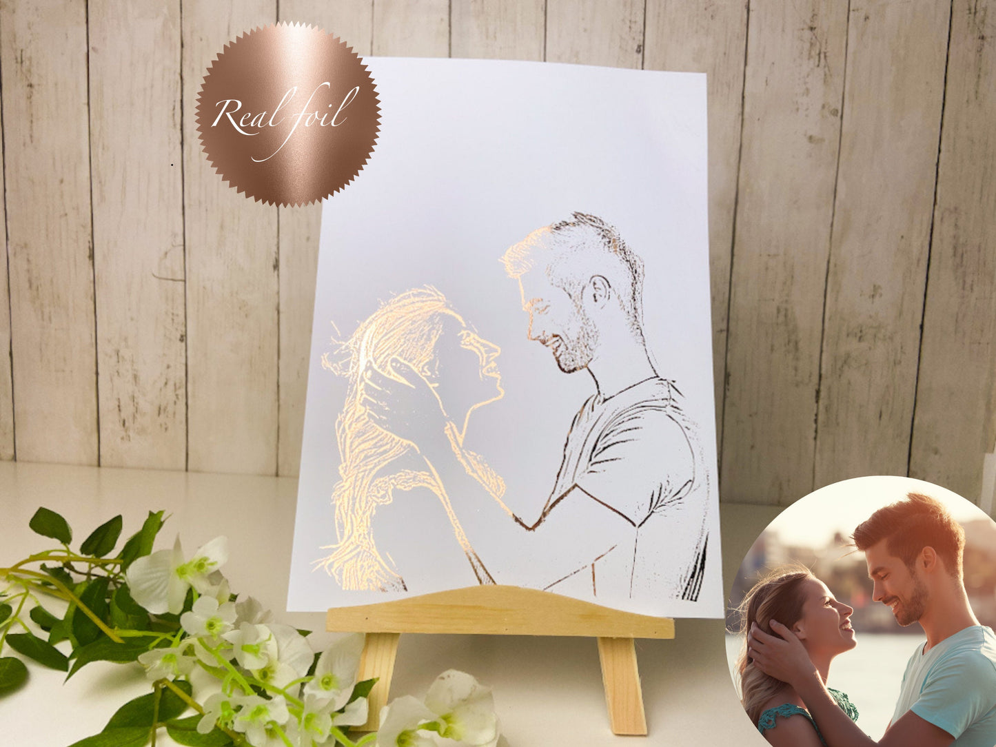 Custom Portrait Foil Art