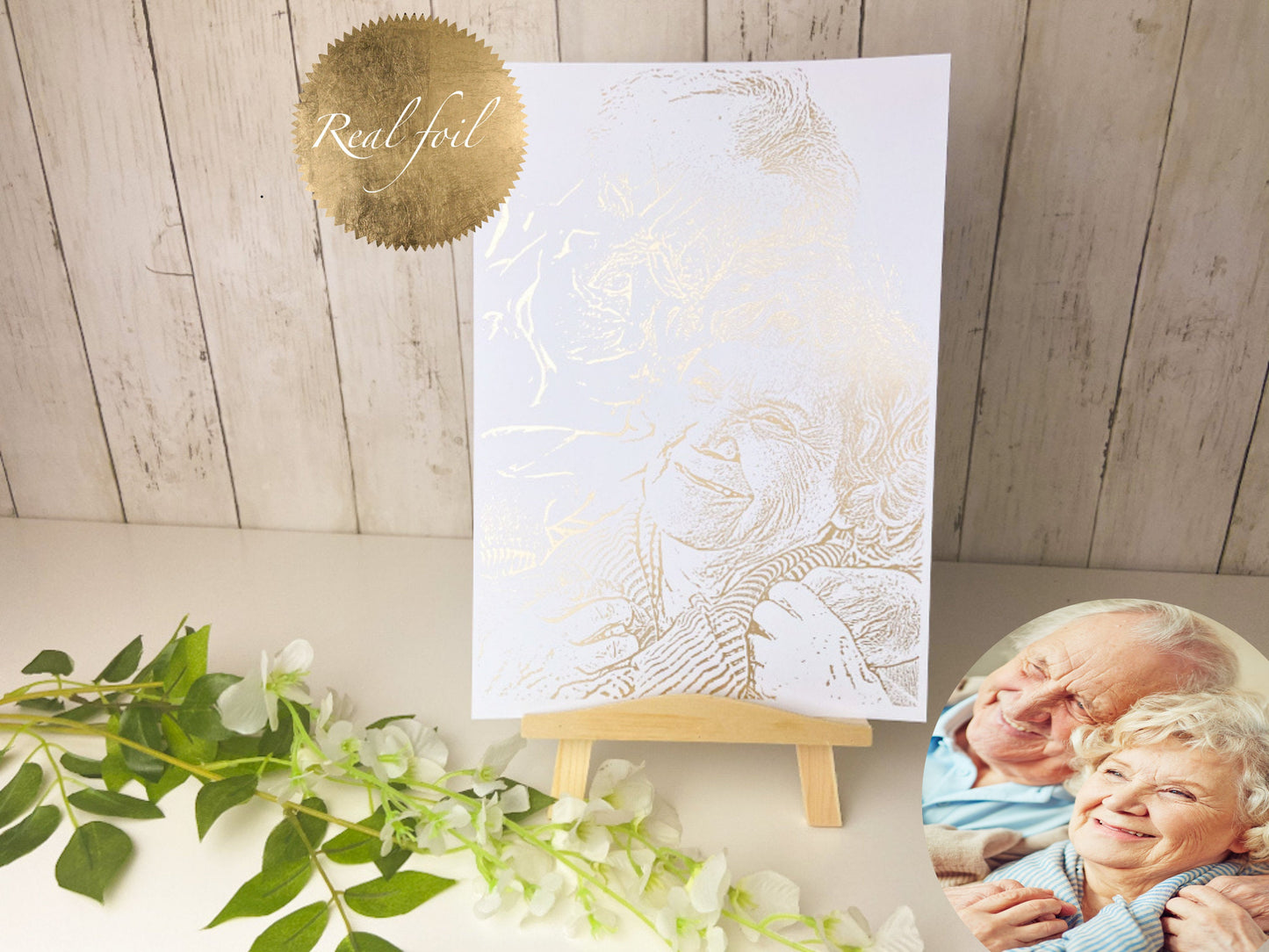 Custom Portrait Foil Art