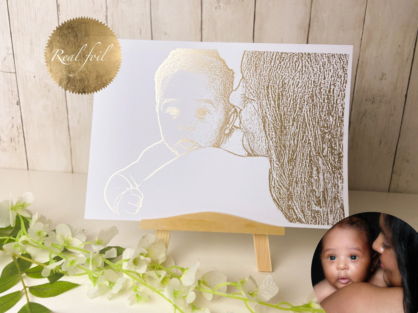 Custom Portrait Foil Art