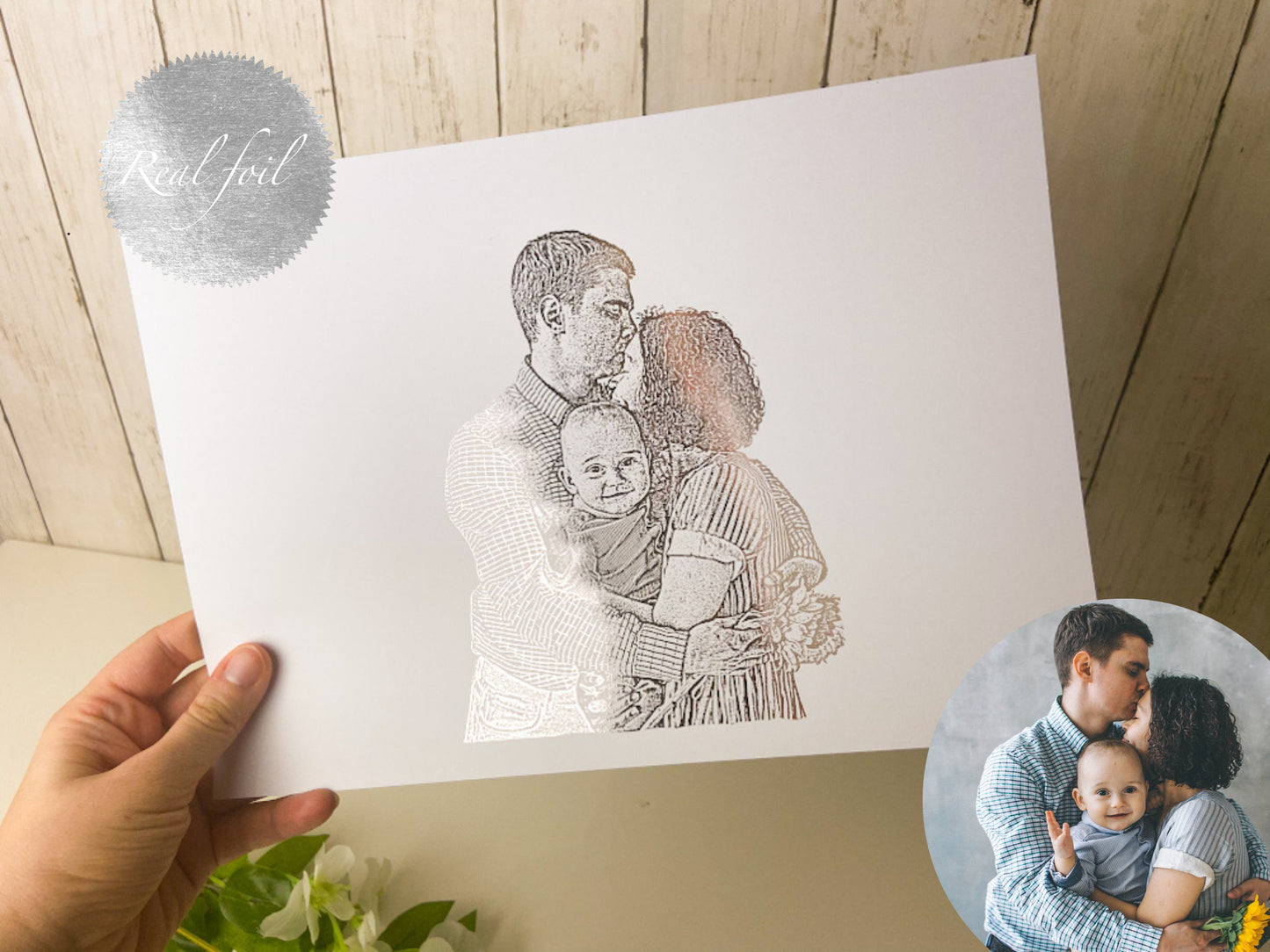 Custom Portrait Foil Art