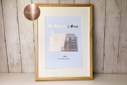 First Home Foil Print