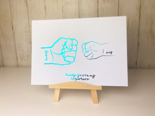 Fist bump foil print for Dad